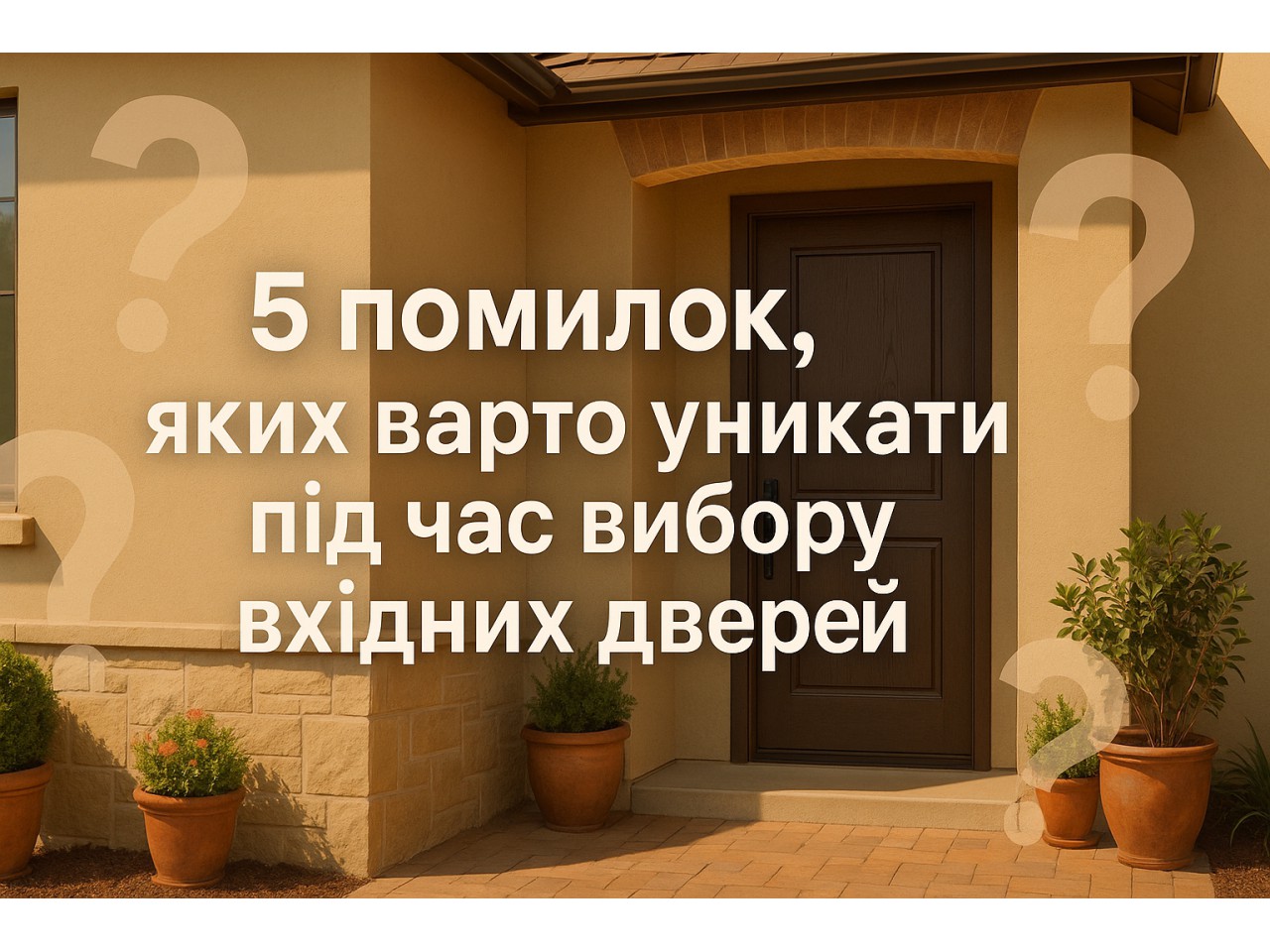 5 помилок, яких варто уникати під час вибору вхідних дверей