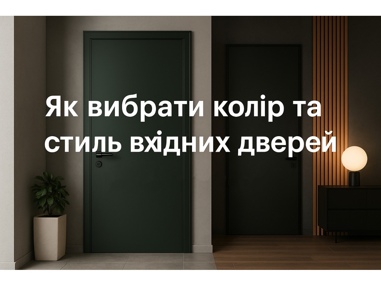 ﻿Як вибрати колір та стиль вхідних дверей під інтер’єр?