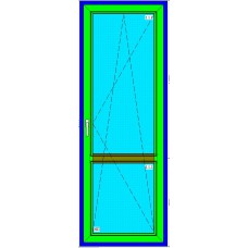 WDS 5S балконні двері скло + скло